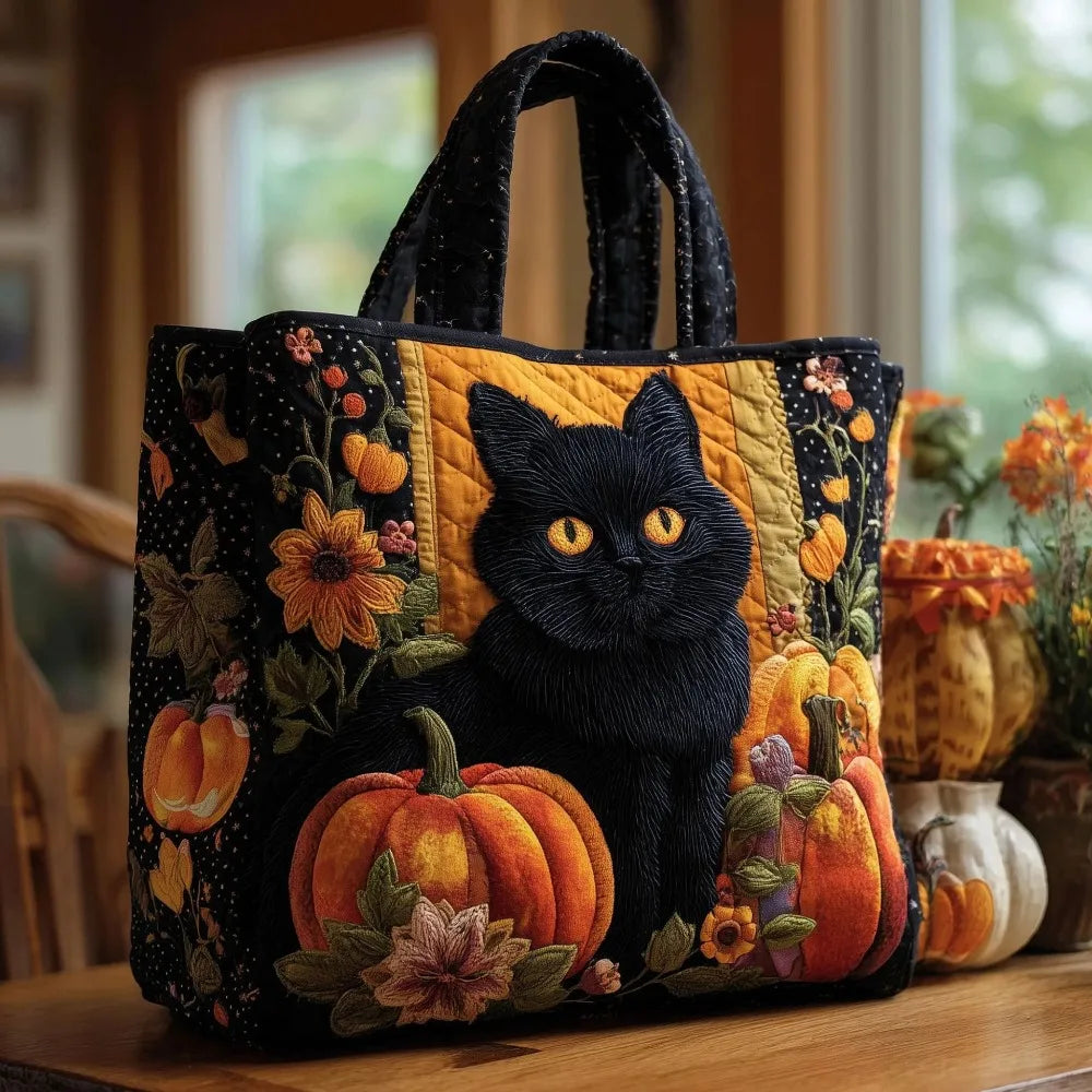 Sac cabas – Chat noir d'automne