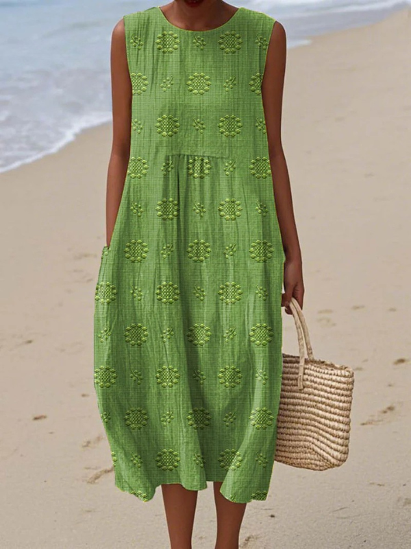 Rose | Robe midi brodée