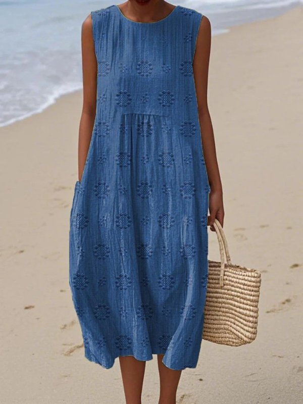Sara | Robe midi à motifs