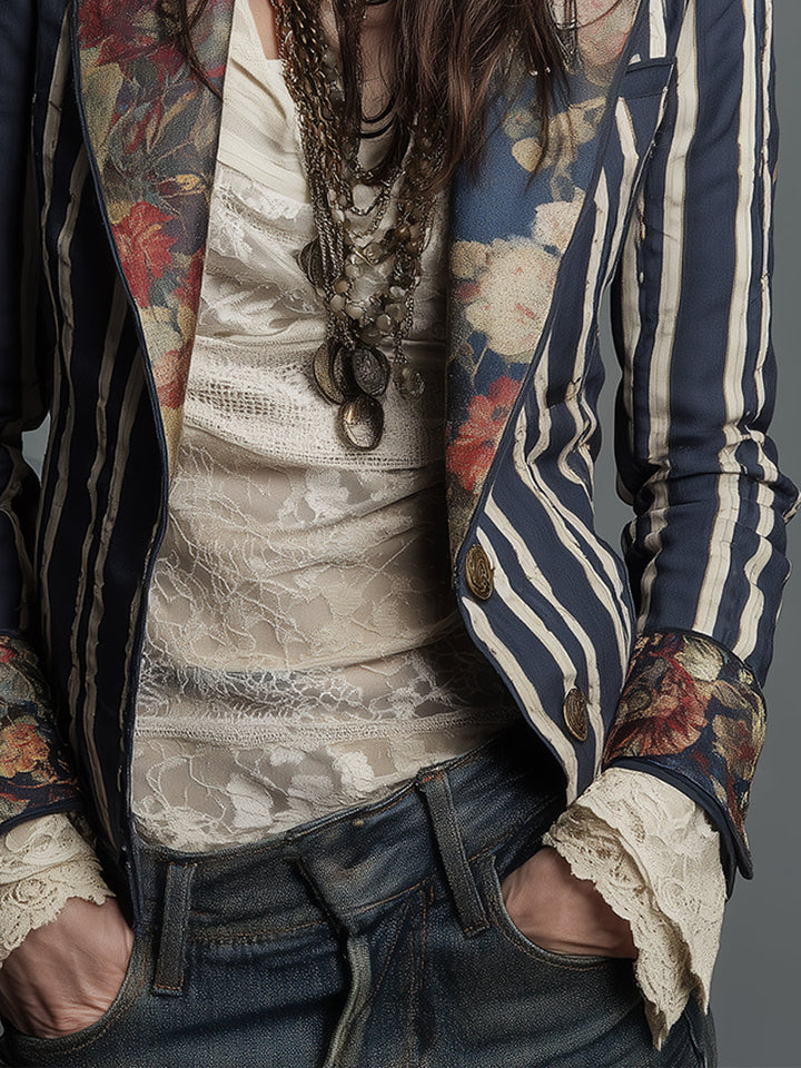 Eden | Blazer Bohème Rayé