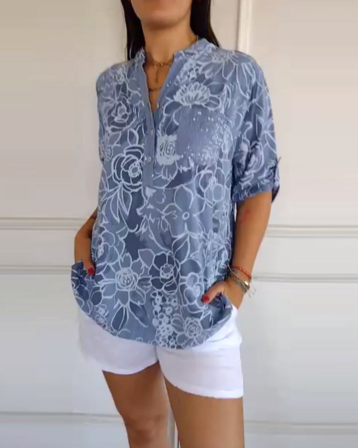 Chantal | Blouse à imprimé floral
