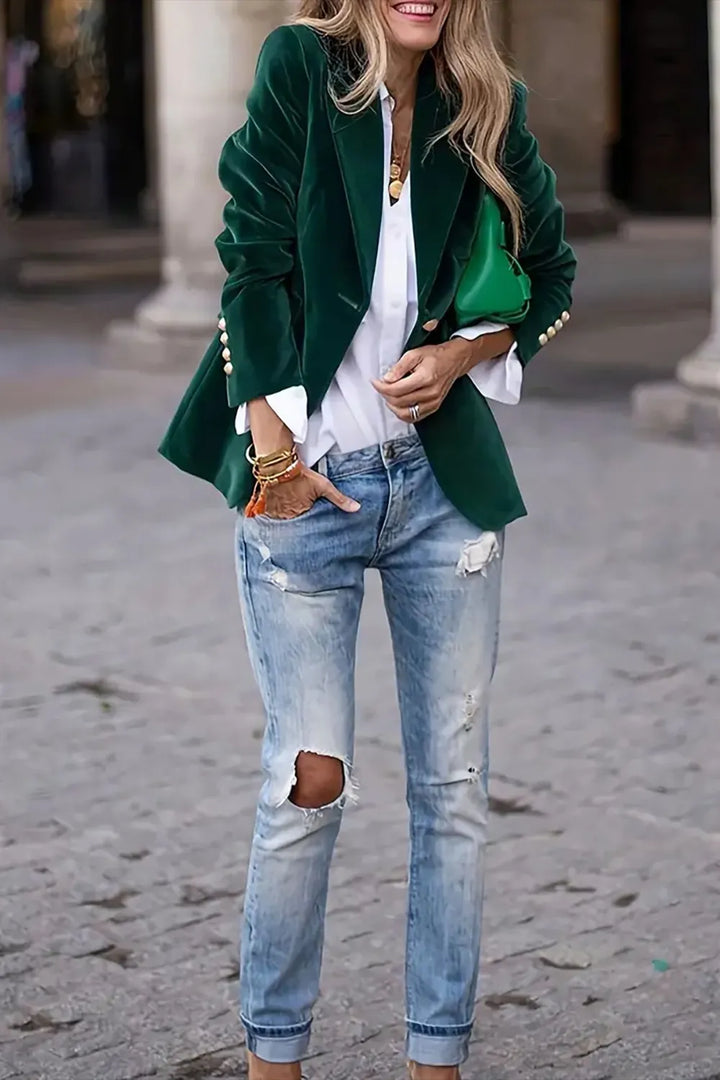 Reese | Blazer à Col Revers Bouton Unique