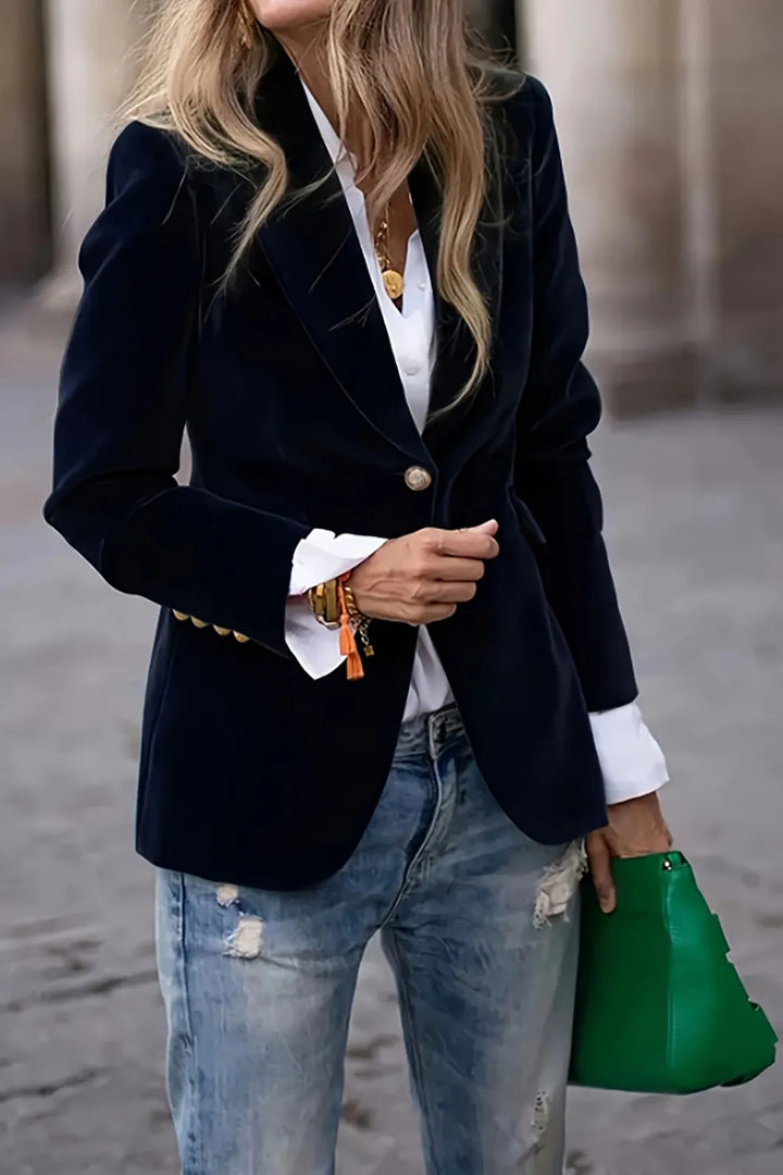 Reese | Blazer à Col Revers Bouton Unique