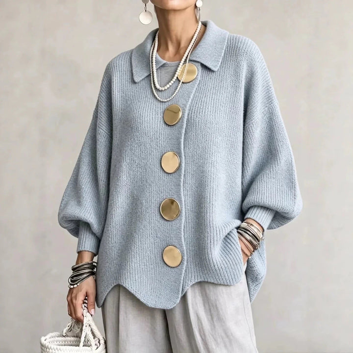 Karina | Gilet Boutonné Oversized à Col