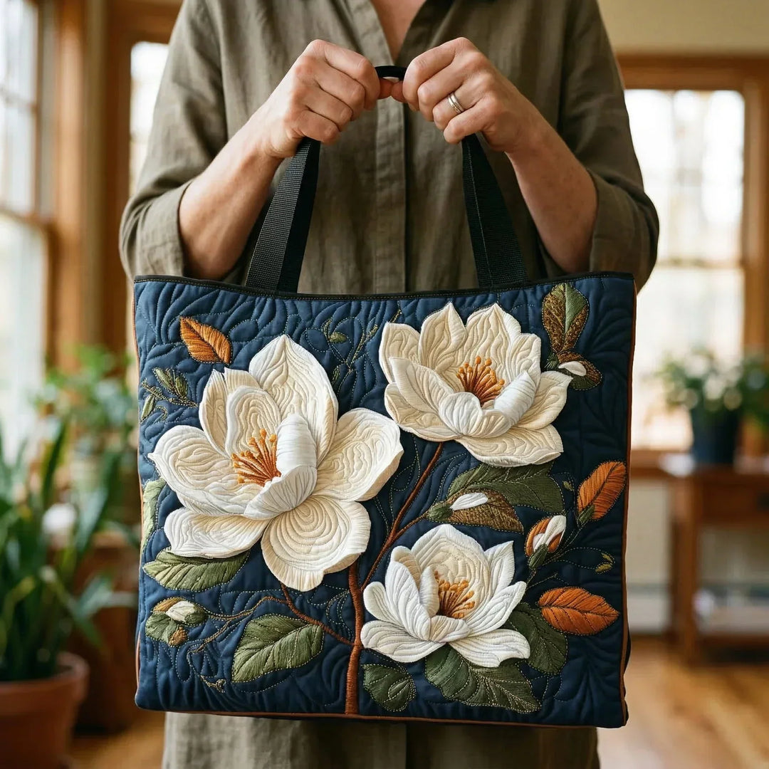 Sac matelassé artisanal - Magnolia délicat