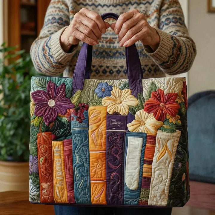 Sac cabas matelassé - Amoureux des livres