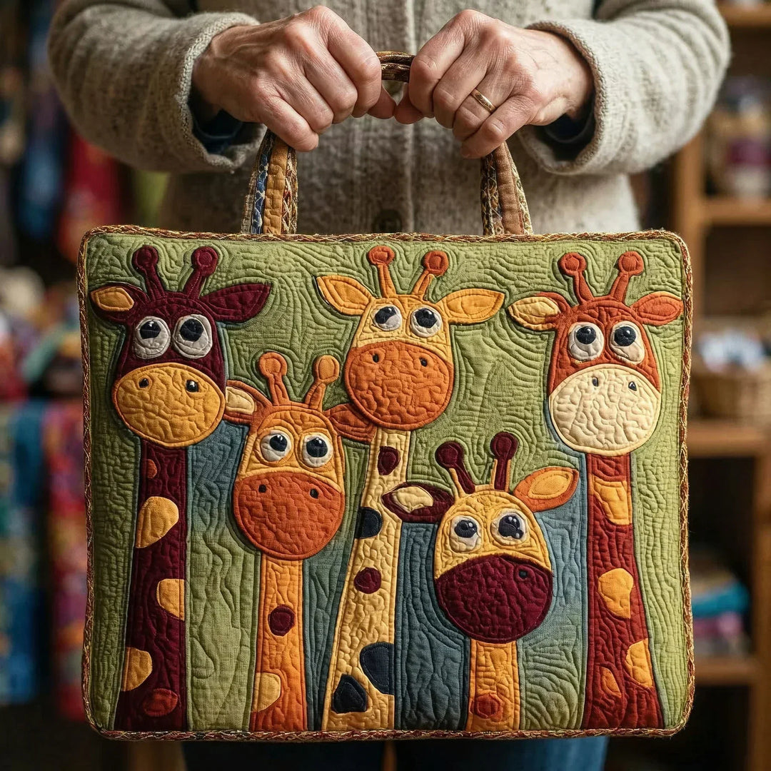 Sac cabas matelassé - Girafe