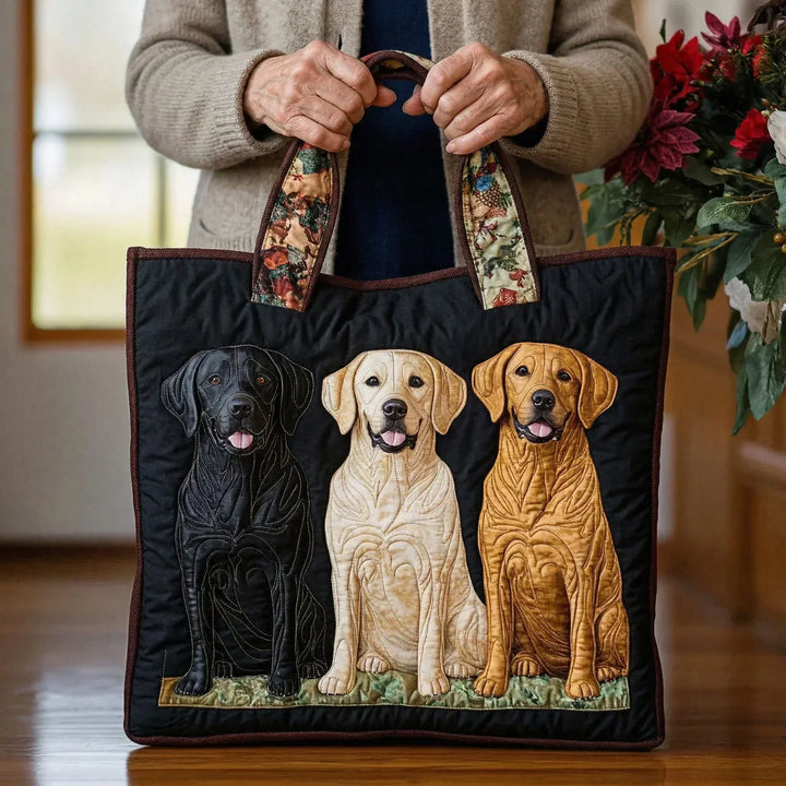 Sac cabas artisanal - Trois labradors