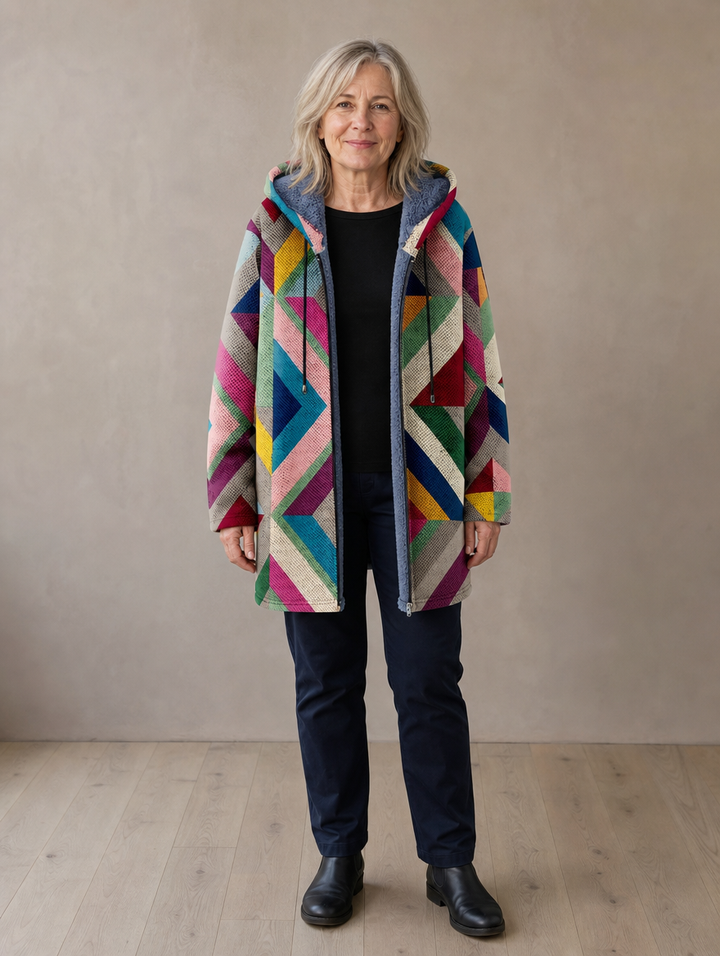 Vivienne | Cardigan à Capuche Artistique