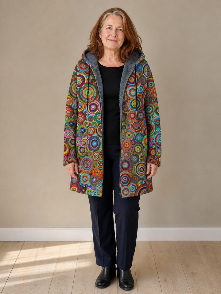 Rowena | Cardigan à Capuche Artistique