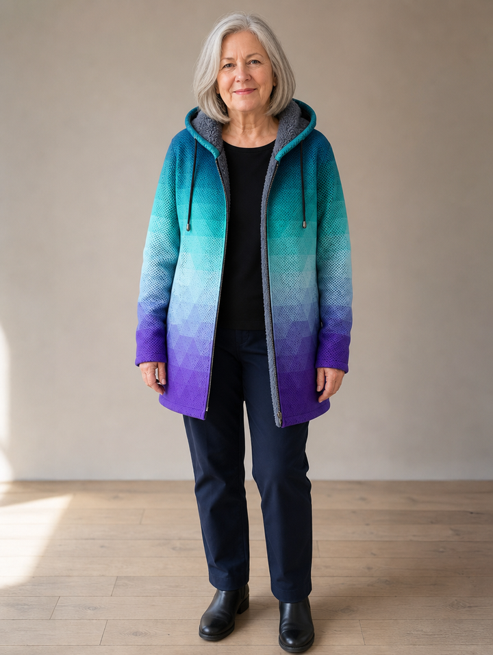 Ingrid | Cardigan Artisan à Capuche