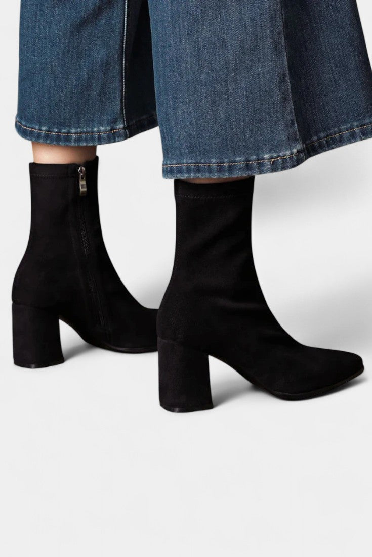 Célie - Bottines à Bout Pointu et Talon Bloc