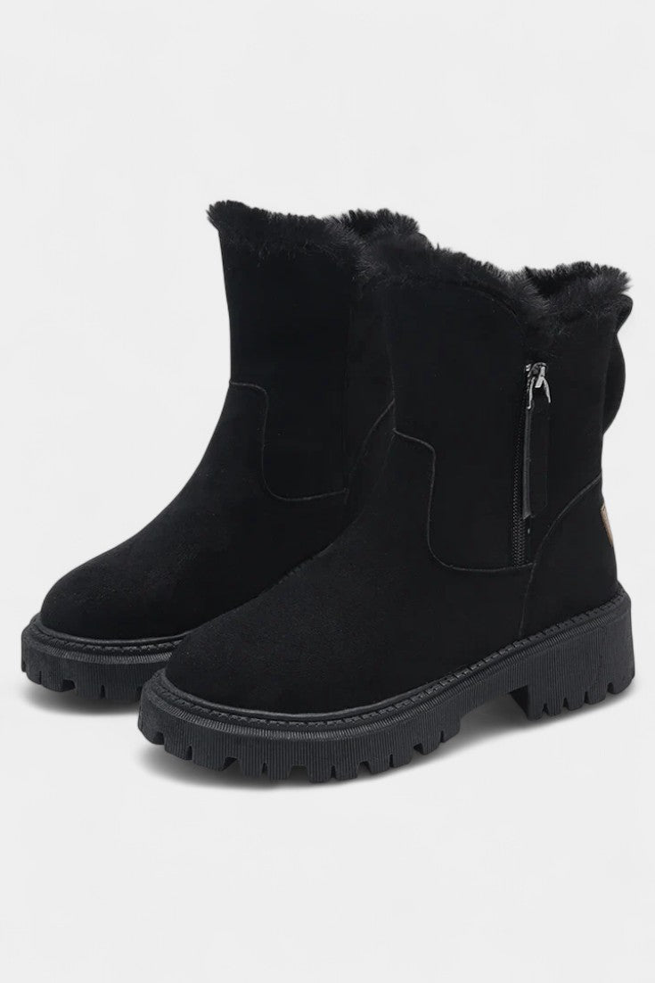 Avril - Bottes de Neige Montantes à Plateforme et Bordure Fourrure