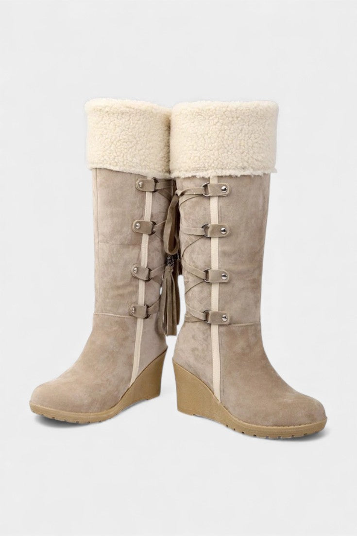 Palmyre - Bottes d'Hiver à Talon Compensé et Doublure Fourrure