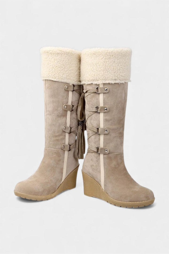 Palmyre - Bottes d'Hiver à Talon Compensé et Doublure Fourrure