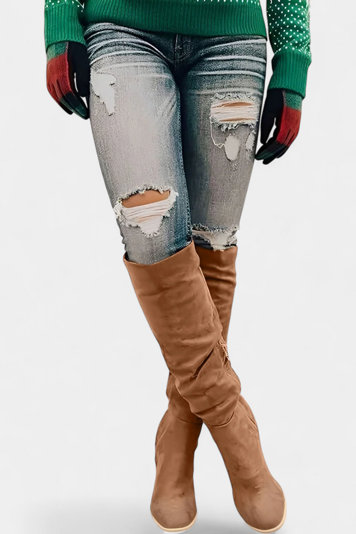 Calliope - Bottes à Bout Rond et Talon Épais