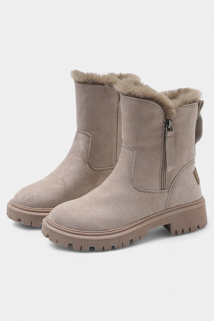 Avril - Bottes de Neige Montantes à Plateforme et Bordure Fourrure