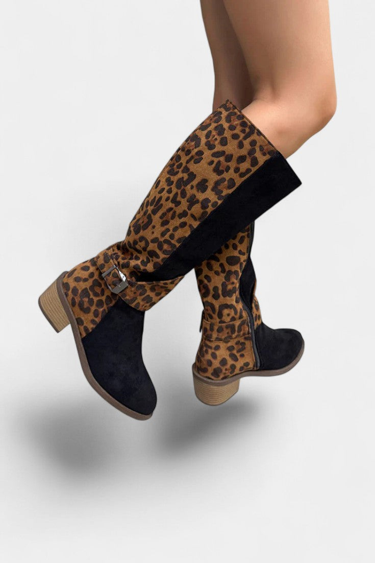Carenza - Bottes Léopard Stylées et Confortables