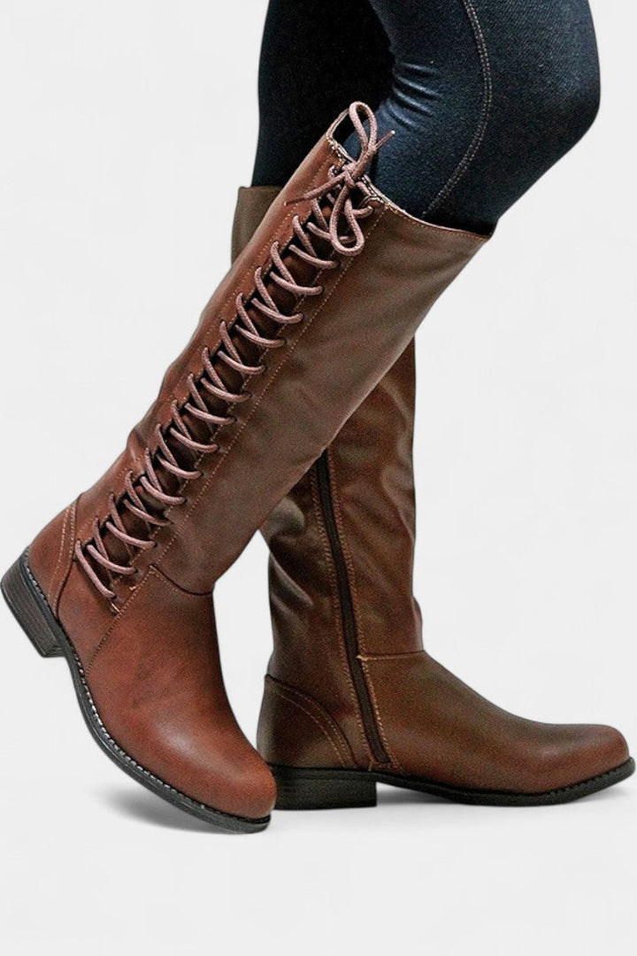 Minvera - Bottes Hautes à Semelle Rembourrée et Style Polyvalent
