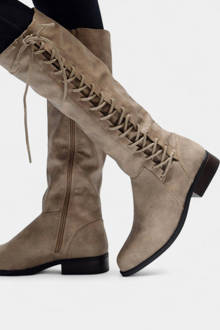 Minvera - Bottes Hautes à Semelle Rembourrée et Style Polyvalent