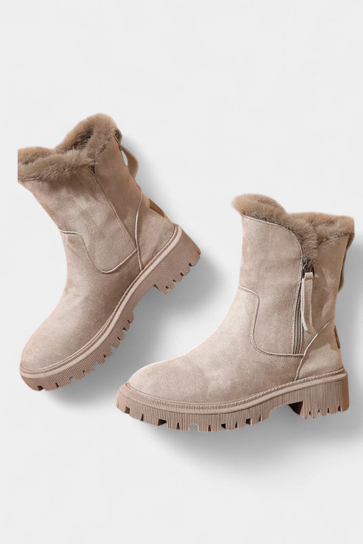 Avril - Bottes de Neige Montantes à Plateforme et Bordure Fourrure