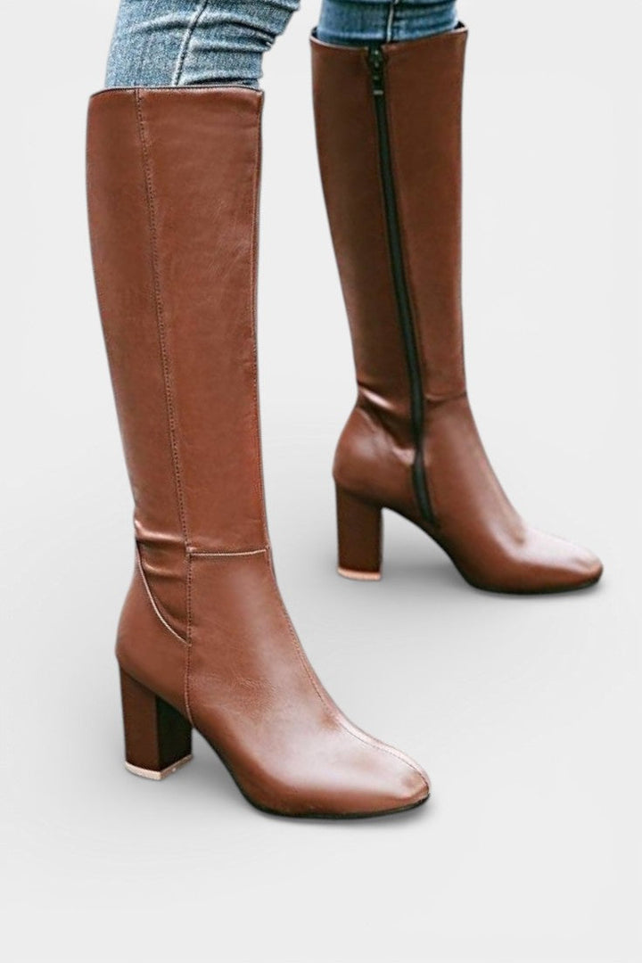 Querida - Bottes Chic à Fermeture Éclair et Talon Confortable