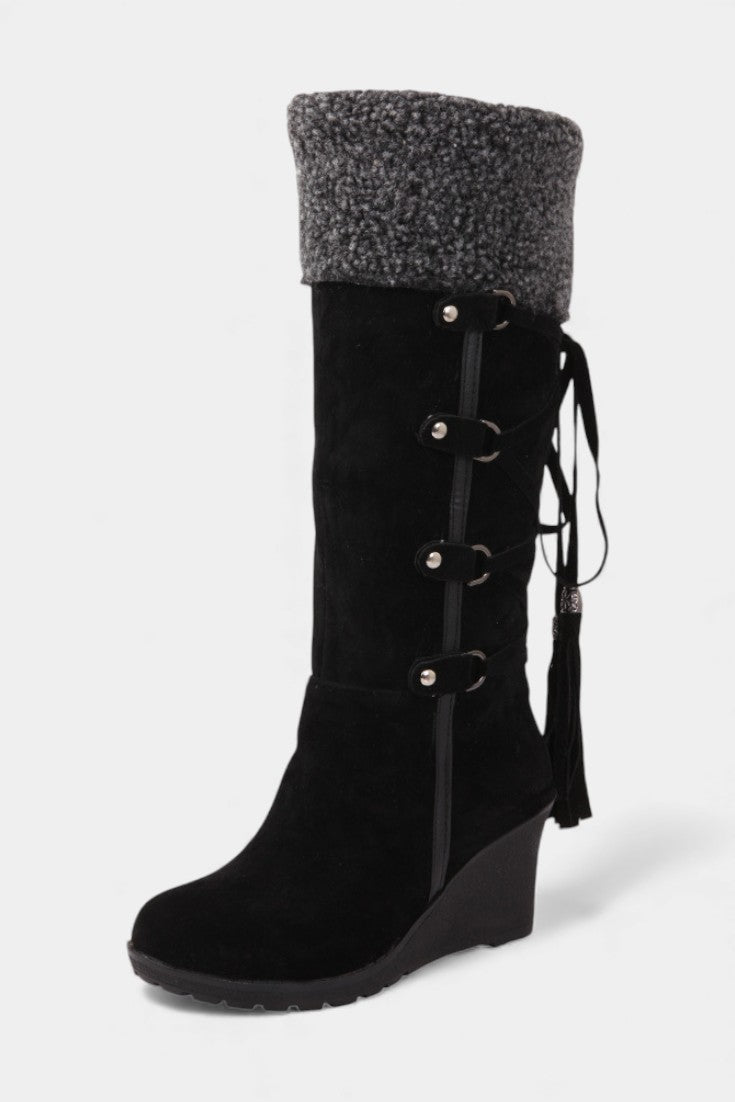 Palmyre - Bottes d'Hiver à Talon Compensé et Doublure Fourrure