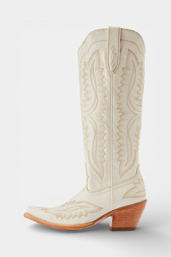 Zélie - Bottines à Bout Pointu Broderies Rétro Western