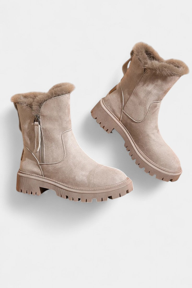 Avril - Bottes de Neige Montantes à Plateforme et Bordure Fourrure