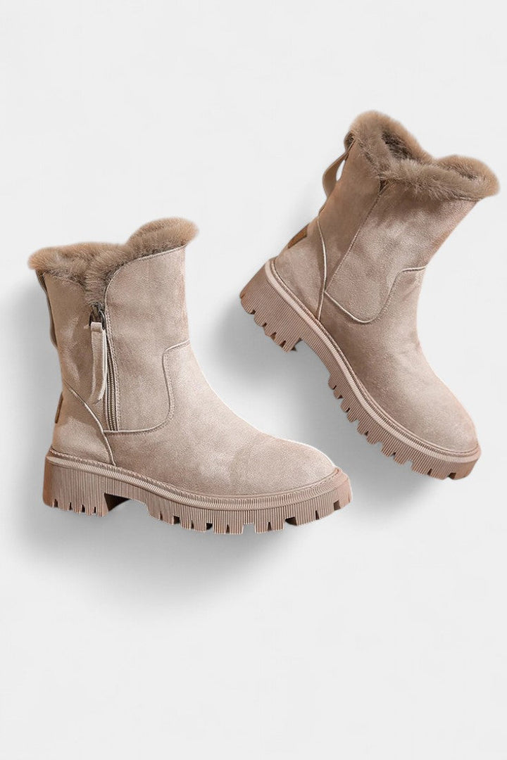Avril - Bottes de Neige Montantes à Plateforme et Bordure Fourrure