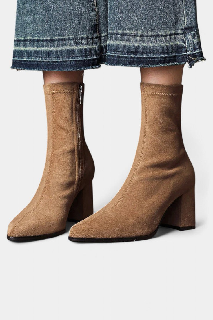 Célie - Bottines à Bout Pointu et Talon Bloc
