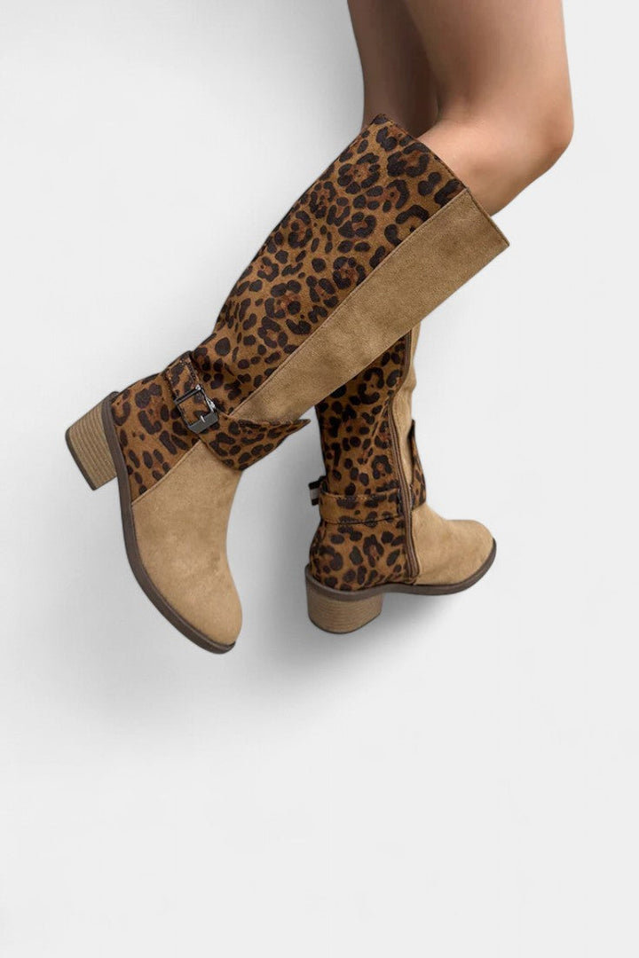 Carenza - Bottes Léopard Stylées et Confortables
