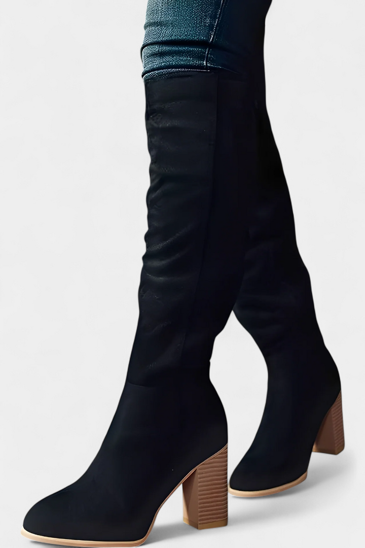 Calliope - Bottes à Bout Rond et Talon Épais
