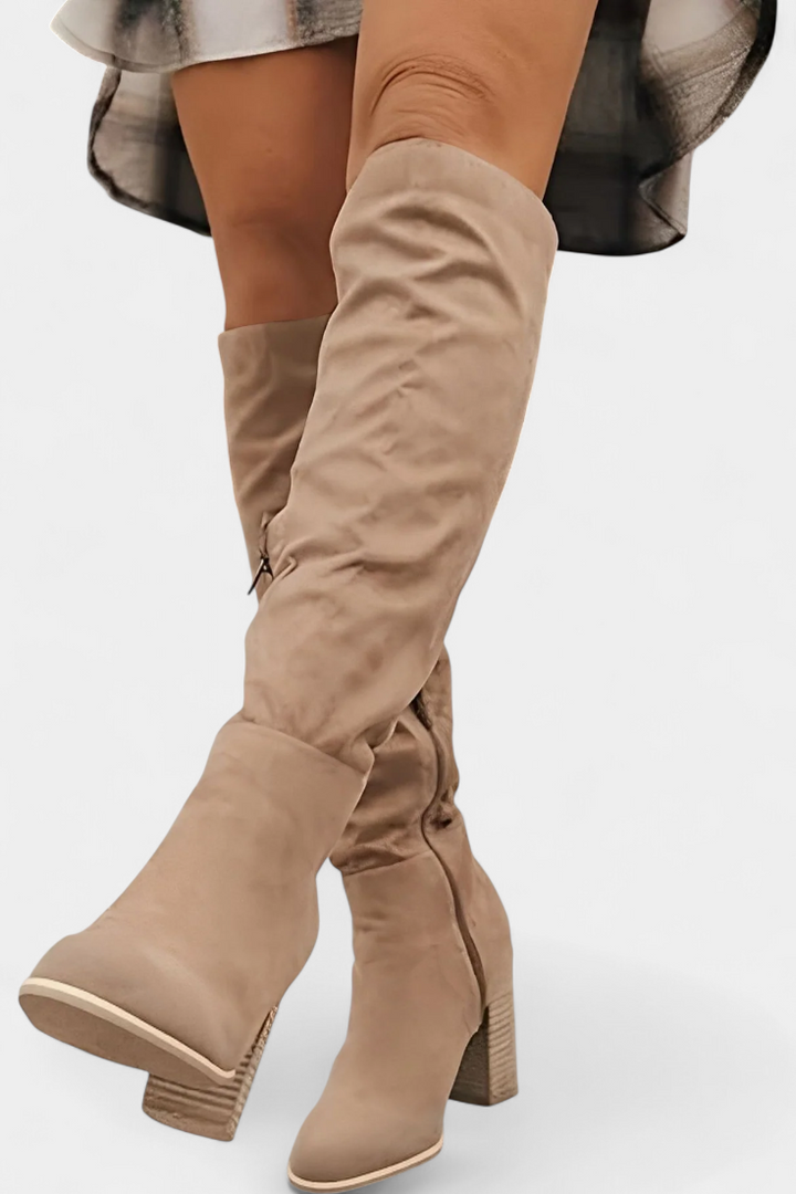 Calliope - Bottes à Bout Rond et Talon Épais