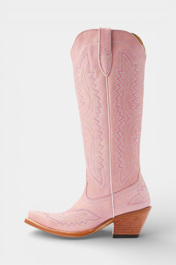 Zélie - Bottines à Bout Pointu Broderies Rétro Western