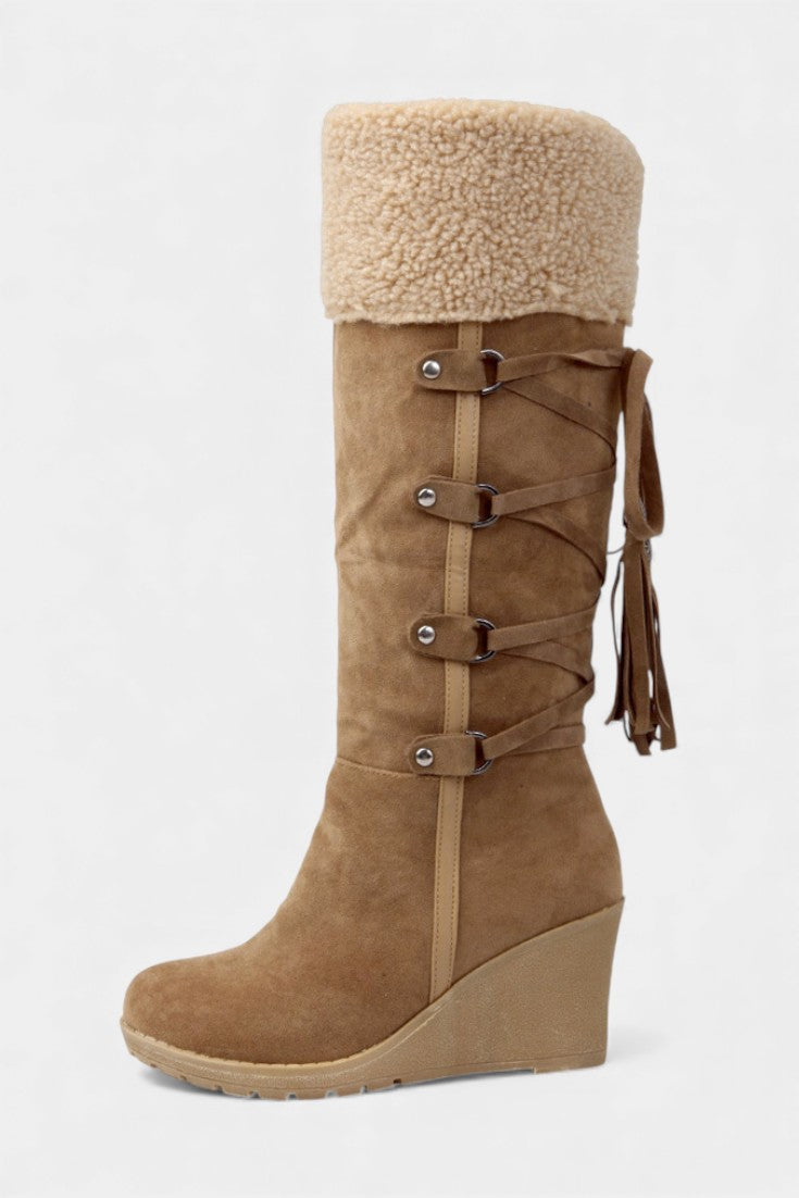 Palmyre - Bottes d'Hiver à Talon Compensé et Doublure Fourrure