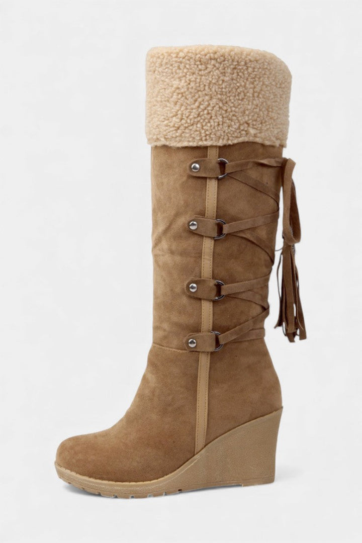 Palmyre - Bottes d'Hiver à Talon Compensé et Doublure Fourrure