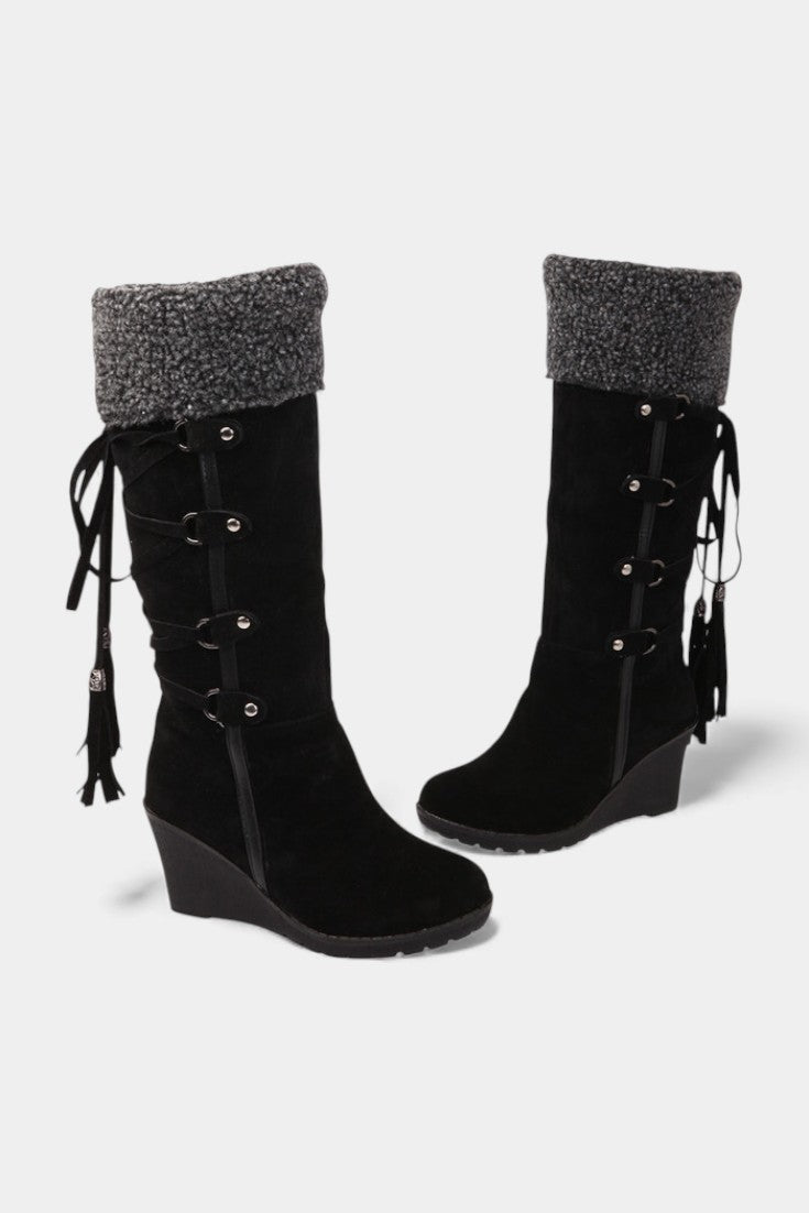 Palmyre - Bottes d'Hiver à Talon Compensé et Doublure Fourrure