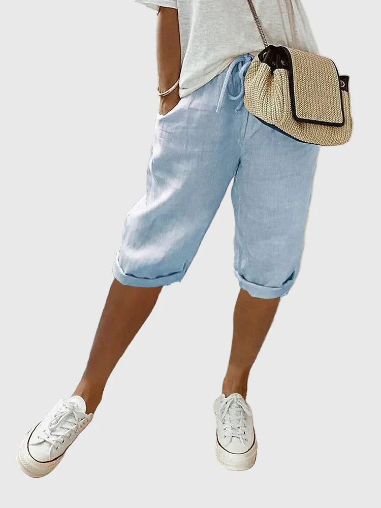 Grace | Short léger en coton et lin