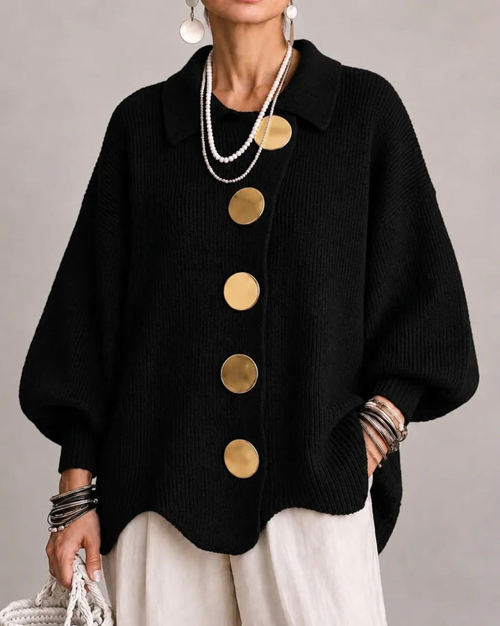 Karina | Gilet Boutonné Oversized à Col