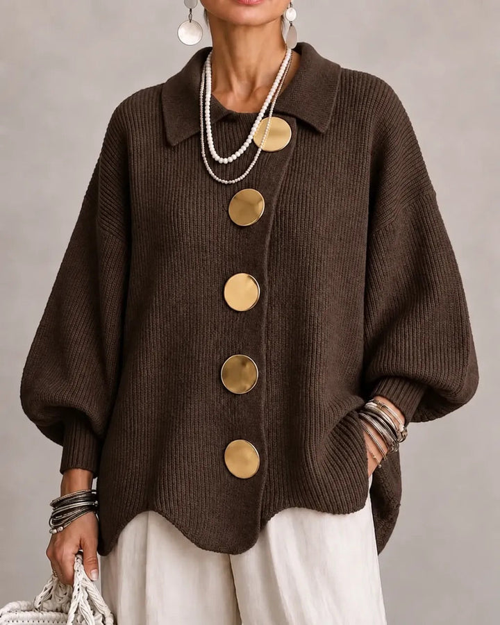 Karina | Gilet Boutonné Oversized à Col