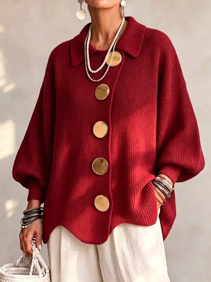 Karina | Gilet Boutonné Oversized à Col