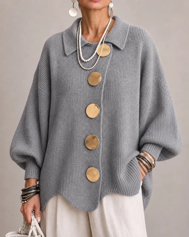 Karina | Gilet Boutonné Oversized à Col