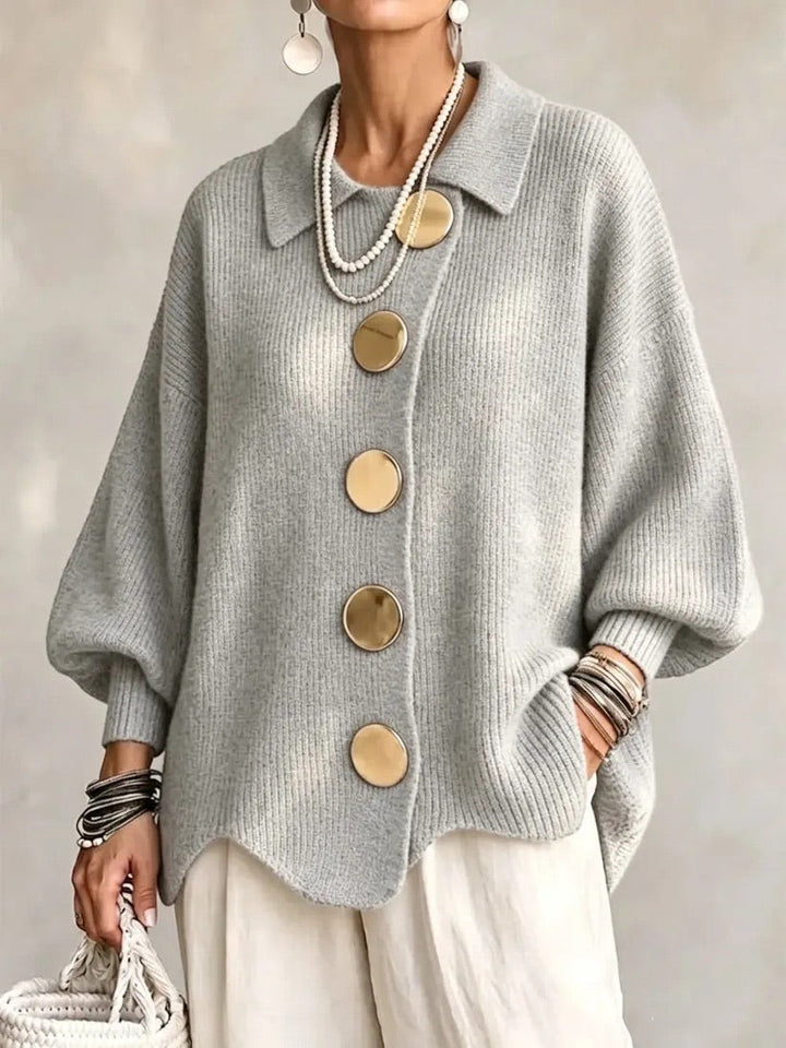 Karina | Gilet Boutonné Oversized à Col