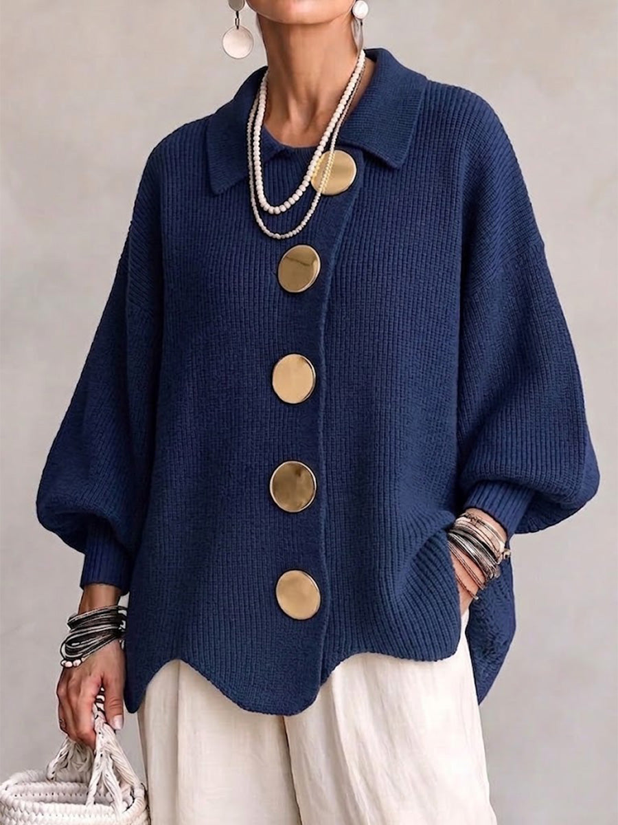 Karina | Gilet Boutonné Oversized à Col