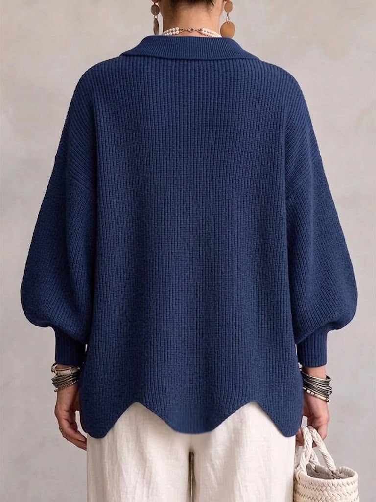 Karina | Gilet Boutonné Oversized à Col