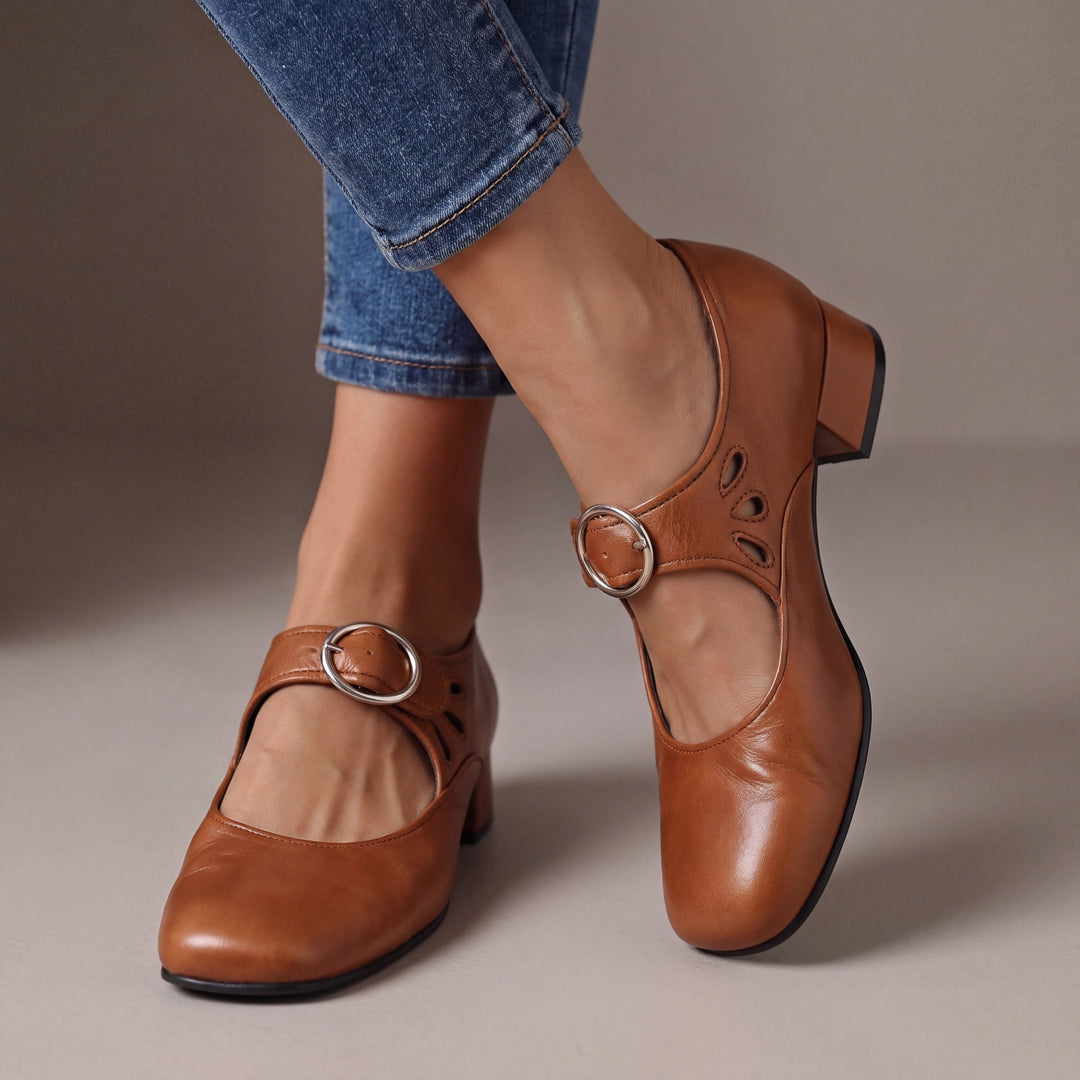 Joséphine | Mary Janes en Cuir Confortables