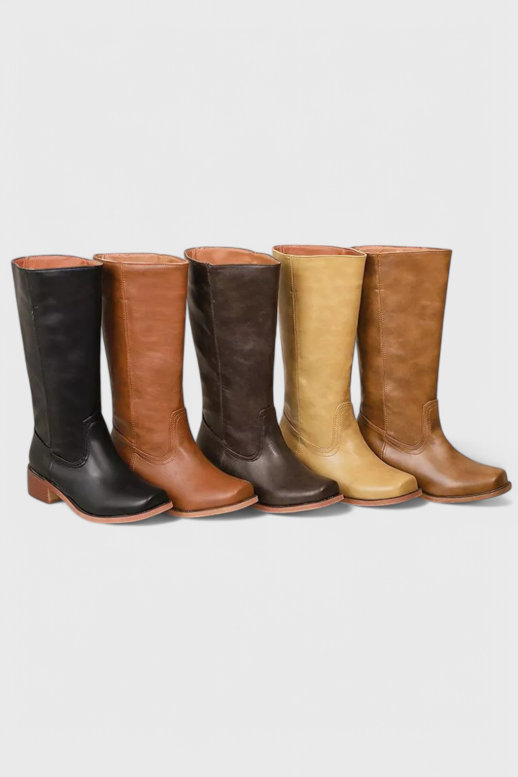Grace - Bottes en Cuir Isolées au Style Intemporel