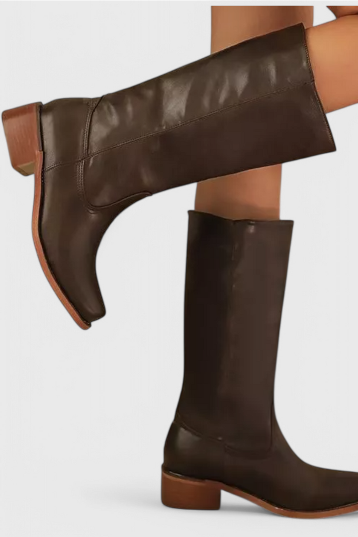 Grace - Bottes en Cuir Isolées au Style Intemporel