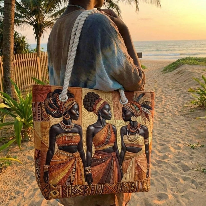 Sac de Plage Matelassé Melanin Queens